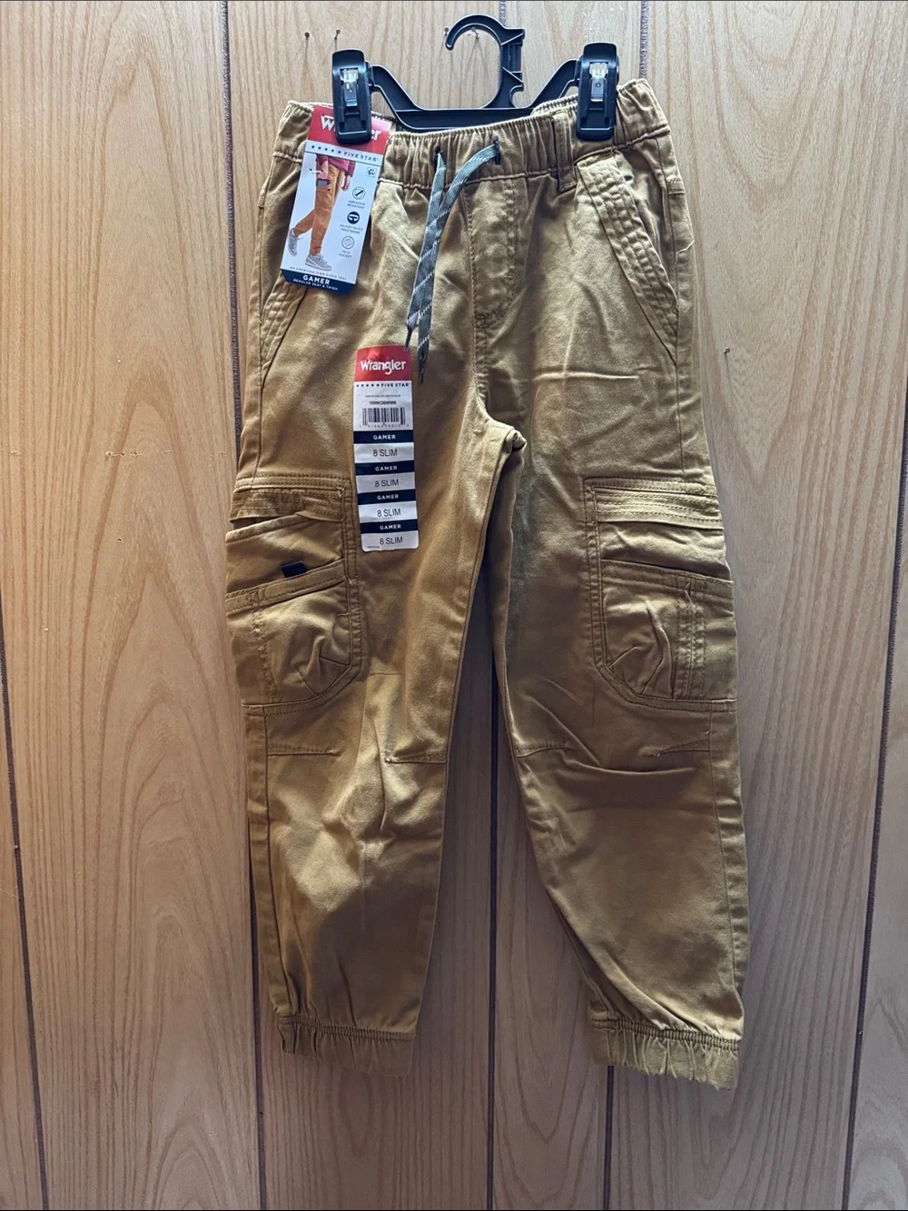 Wrangler Kids Gamer Cargo Joggers -‎ Mustard Brown